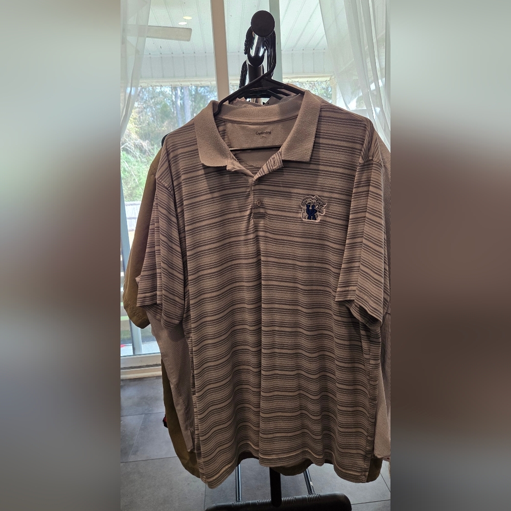 UK Men's Striped Polo Shirt